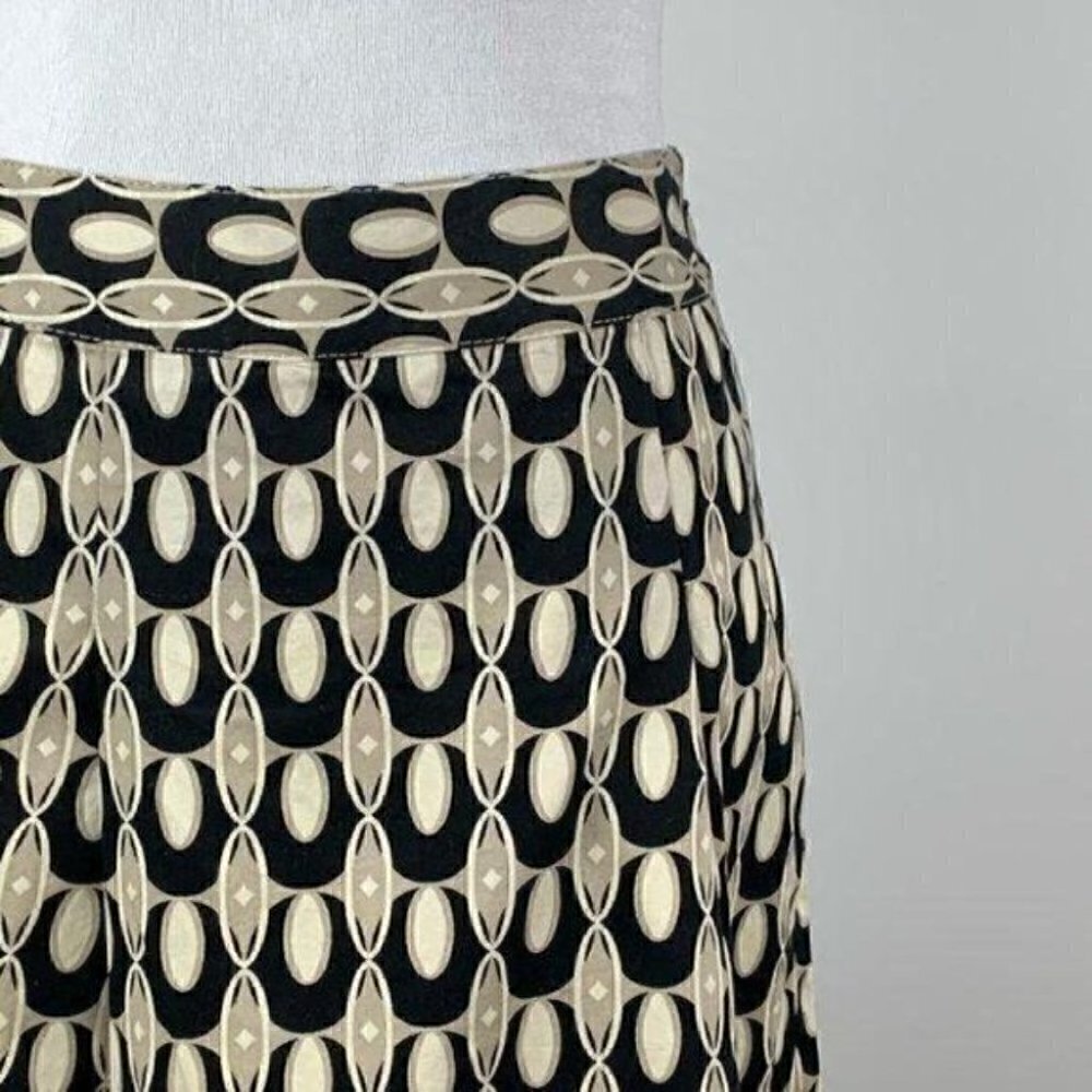 Ann Taylor petites women’s skirt sz 0P black cream - Picture 3 of 9